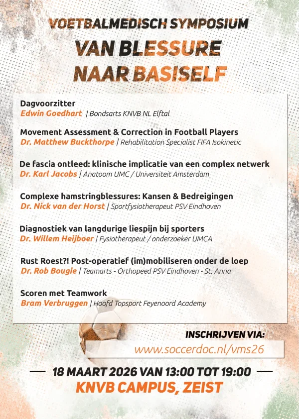 Voetbal Medisch Symposium 2026 Flyer